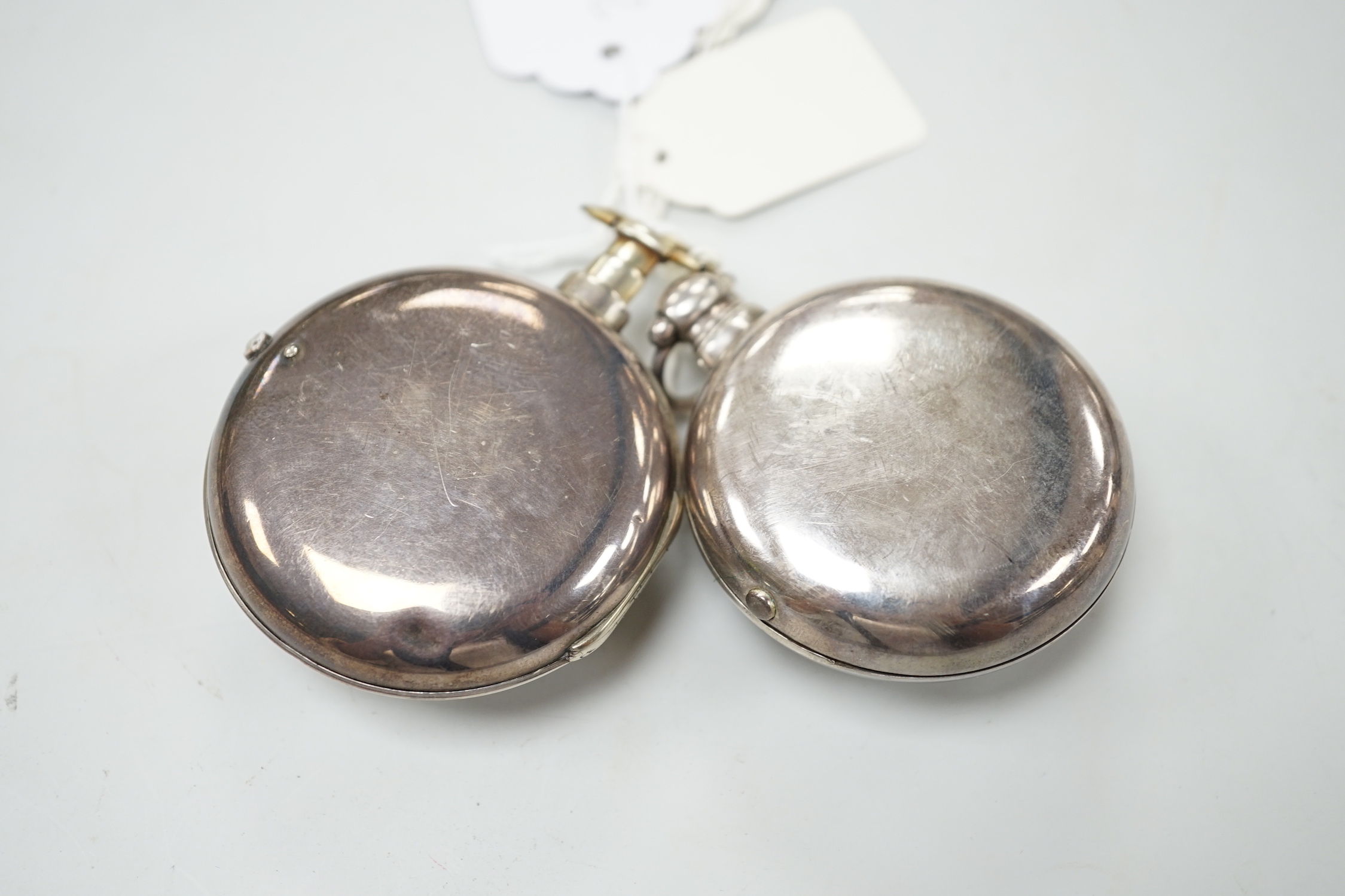 Two Victorian silver pair cased keywind verge pocket watches, by Duncan of Liverpool and Wilson of Gisborough.
